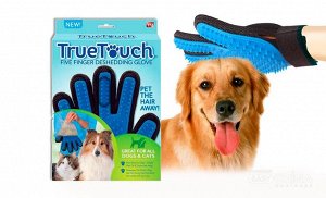 Перчатки для вычесывания шерсти True Touch