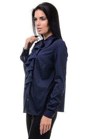 Блуза «Мишель», р-ры S-ХL, арт.393 синий