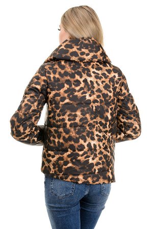 Демисезонная куртка «Далия принт»,р-ры 42-48, №245 леопард