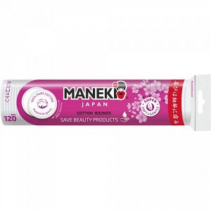 Диски ватные косметические "Maneki" Lovely, в зип пакете