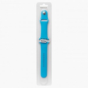 Ремешок ApW для "Apple Watch 42/44/45 mm" Sport Band (S) (light blue)