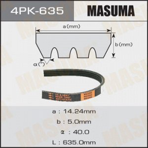 Ремень ручейковый MASUMA 4PK- 635