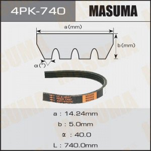 Ремень ручейковый MASUMA 4PK- 740