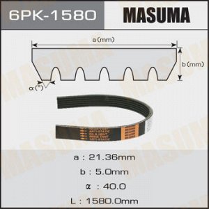 Ремень ручейковый MASUMA 6PK-1580