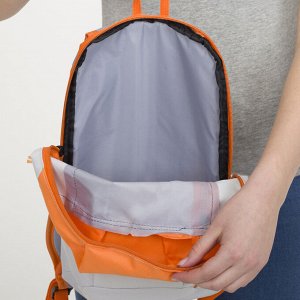 Рюкзак молодёжный, отдел на молнии, наружный карман, цвет оранжевый/белый