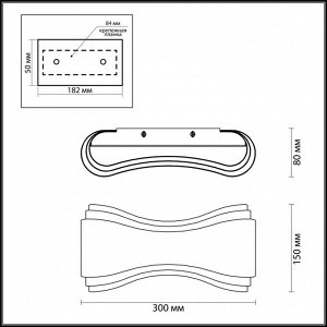 3894/8WG HIGHTECH ODL20 133 золотистый/металл Настенный светильник LED 3000K 8W 220V FARFI