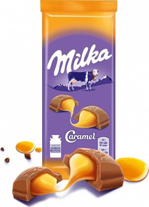MONDELEZ®️Шоколад молочный "Милка" с карамельной начинкой, 90 г