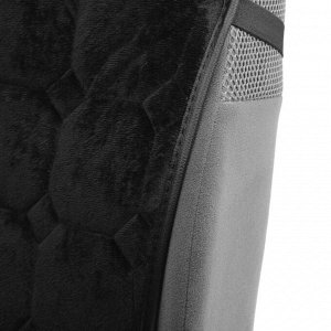 Накидка на переднее сиденье автомобиля 140х50 см, искусственный мех, черный