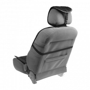Накидка на переднее сиденье автомобиля 140х50 см, искусственный мех, черный