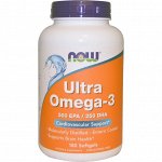 Now Foods. Ultra Omega-3. 500ЭПК/250ДГК. 180мягких таблеток