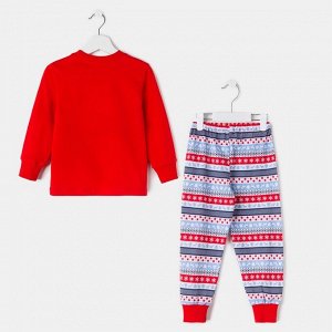 Пижама детская, цвет красный, рост 104 см (56)