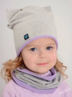Комплект для девочки шапка+шарф-труба