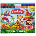 Пластилин 10цв 150гр. ПЛ10КР Creativiki {Россия}