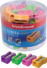Точилка пластиковая UNITY NEON на одно отверстие 38013 Erich Krause {Китай}