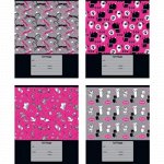 Тетрадь 12л клетка &quot;Dog.cat pattern&quot; (ассорти) 5168 BG {Россия}