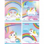 Тетрадь 18л клетка &quot;Hello, unicorn!&quot; (ассорти) 7763 BG {Россия}