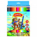 Карандаши пластиковые 18цв ЦКП18КР Creativiki {Китай}