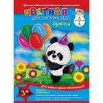 Набор цветной бумаги двусторонней А4 4л 6цв &quot;Панда&quot; С2786-01 АппликА {Россия}