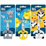 Ножницы детские 105 мм &quot;Timka&quot;, &quot;Ducky&quot;, &quot;Pandi&quot; ассорти, европодвес 6514 BG {Китай}