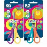 Ножницы детские для ЛЕВШЕЙ 133 мм &quot;Colors&quot; ассорти, европодвес 6515 BG {Китай}