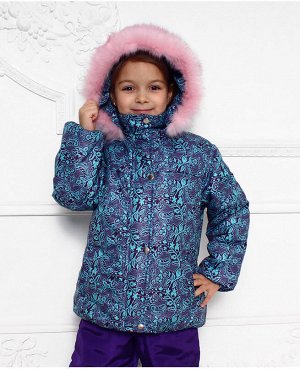 Зимняя куртка для девочки Цвет: баклажан