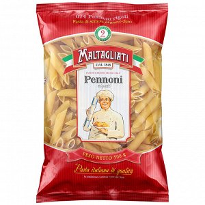 Макароны Maltagliati Pennoni (Перо рифленое 074), 500г