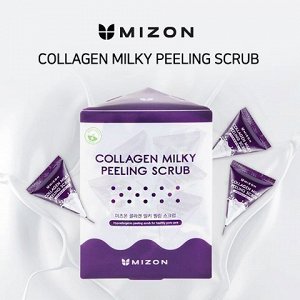 Mizon Скраб для лица с коллагеном и молочным белком (треуголник) Collagen Milky Peeling Scrub