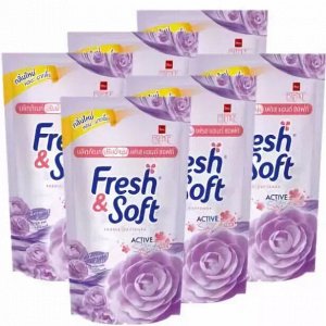 * LION Essence Fresh & Soft Кондиционер для белья 500мл, "Violet Romanc" мягк.упаковка, Таиланд