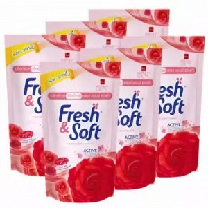 * LION Essence Fresh & Soft Кондиционер для белья 500мл, "Red Rose" мягк.упаковка, Таиланд