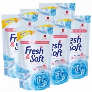 * LION Essence Fresh & Soft Кондиционер для белья 600мл, "Blue Fresh" мягк.упаковка, Таиланд