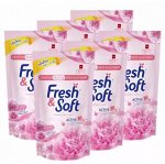 * LION Essence Fresh &amp; Soft Кондиционер для белья 600мл, &quot;Pink Elegance&quot; мягк.упаковка, Таиланд