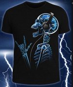 Футболки мужские X-Skeleton (Светится в темноте и ультрафиолете)