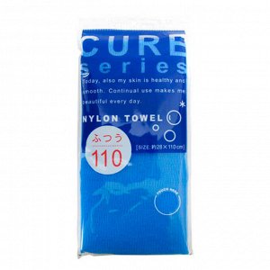 "OHE" "CURE series" Мочалка для тела жесткая, 110 см. (синяя), 1/200