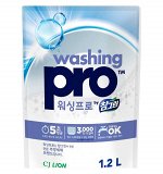 LION Средство для мытья посуды Washing Pro, мягкая упаковка, 1200 мл
