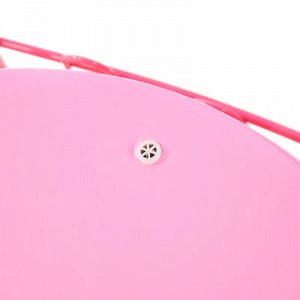 Кресло детское "Забава" 27х27см h35см металлический каркас окрашенный-розовый, мягкое сиденье кожзам с пищалкой (h без спинки-17см; д/трубы-1,8см) (Китай)
