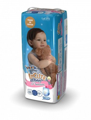 Детские подгузники-трусики LaCUTE Baby Diapers, XХL 13-25кг, 26 штук/упаковка (производство Япония)