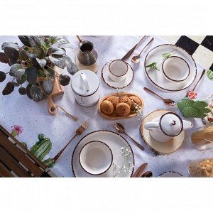 Скатерть Этель «Кактусы» 220x147 см, 100% хлопок, рогожка 160 г/м²