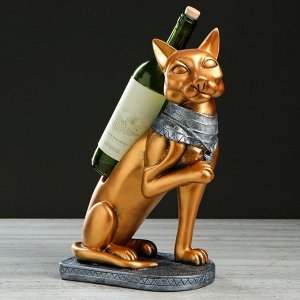 Статуэтка-подставка для бутылки "Египетский кот", гипс, 38 см