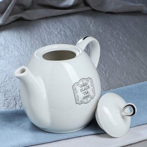 Чайник для заварки "Петелька", белый, чай, 1.1 л, микс