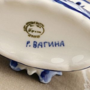 Салфетница «Ракушка с бабочкой», 16?4?8,5 см, гжель