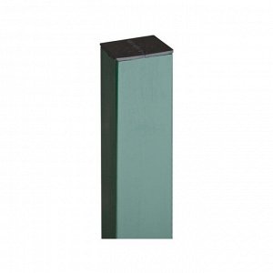 Столб 2,0м RAL 6005 (зеленый) 62х55х1,4мм 3 отв. под бетон цинк полимер. с заглушкой GL, шт   469936