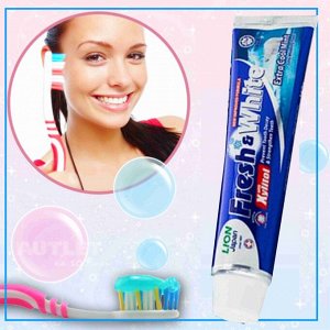 LION "Фреш энд Вайт" Зубная паста 160гр "Extra Cool Mint" мятная прохлада