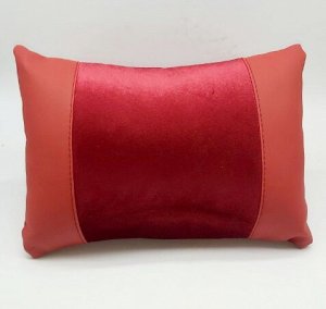 Подушка под поясницу комбинированная красная