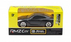 344013SM Машина металлическая Nissan GTR (R35), черный матовый цвет