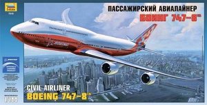 Сборная модель ZVEZDA Пассажирский авиалайнер Боинг 747-85