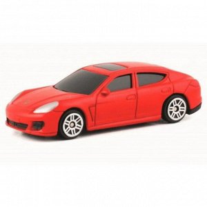 344018SM(A) Машинка металлическая Uni-Fortune RMZ City 1:64 Porsche Panamera, без механизмов, цвет матовый красный