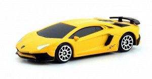 Машинка металлическая Uni-Fortune RMZ City 1:64 Lamborghini Aventador LP 750-4 Superveloce, без механизмов, цвет матовый желтый901