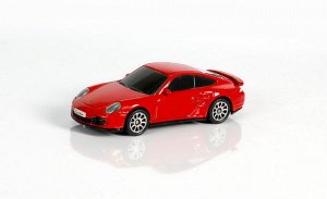 344019S-RD-no Машинка металлическая Uni-Fortune RMZ City 1:64 Porsche 911 Turbo, без механизмов, (красный)