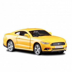 554029-YL Машинка металлическая Uni-Fortune RMZ City 1:32 Ford Mustang 2015 инерционная, (желтый), 12,7х5,08х3,75 см