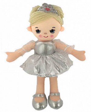 Кукла ABtoys Мягкое сердце, мягконабивная, балерина, 30 см, цвет серебристый450